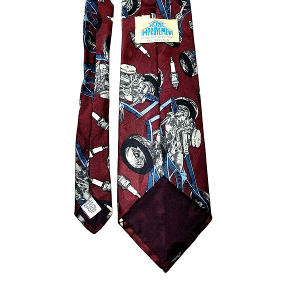 Home Improvement TV Tie Car Frame Mechanic Spark Plug Tire Racing Engine Red USA - Picture 9 of 10